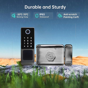 กุญแจล็อคประตูอัจฉริยะแบบไร้สาย รุ่นปี 2026 ยี่ห้อ Sinon Aluminum IP65 กันน้ำ สำหรับประตูไม้ภายนอกอาคาร  ระบบสแกนลายนิ้วมือ  เชื่อมต่อ WiFi  ใช้งานร่วมกับแอป Tuya และ Ttlock - Product Image 2