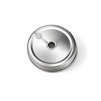 Vente en gros de tasses à boire en verre Mason avec logo imprimé, 12oz / 16oz / 32oz, avec poignée, couvercle à paille et couvercle à visser