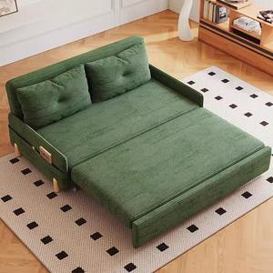 Canapé-<span class=keywords><strong>Lit</strong></span> Tendance Web Pliable Multifonction en Velours Côtelé, Taille Simple/Double, Convertible Extensible, Vente Flash pour Petits Espaces - Product Image 2