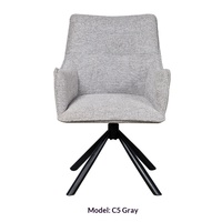 Chaise de salle à manger pivotante de designer italien minimaliste avec accoudoirs, siège individuel, mobilier de maison