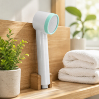 Filtre de Douche Portable pour Purification de l'Eau, Ensemble de Douche à Pression, Pommeau de Douche Moderne Chromé - Accessoires de Robinet de Salle de Bain Écologiques