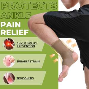 Supporto per Caviglia a Compressione Media in Tessuto Elastico Traspirante, Leggero, con Tallone Aperto - Product Image 3