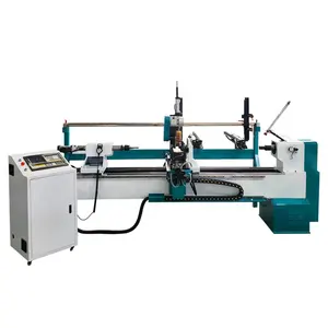 Best Price For Double Axis And Spindles Wood Cnc Lathe Turning Machine 1530