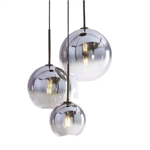 Hangende Verlichting Glazen Bal Kroonluchter Creatieve Glazen Bal Hanglamp Voor Woonkamer Glazen Bal Hanglamp