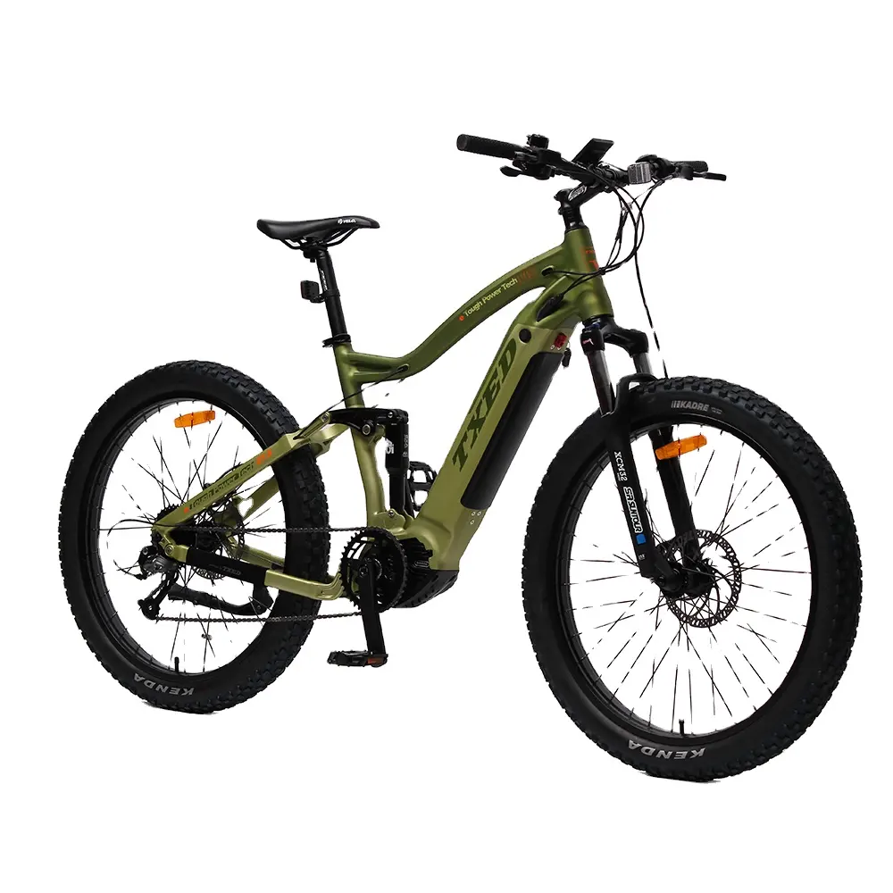 27.5 inch alloy full suspension frame 9 speed 48V/500W mountain bike electric bicycle