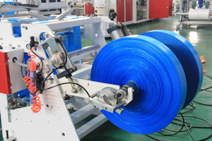 Dây rút túi chất thải Máy làm, tốc độ cao nhất vẽ chuỗi túi rác nhựa 220V hoặc 380V, 3 giai đoạn 2 dòng 12KW 60 PCS/min - Product Image 2