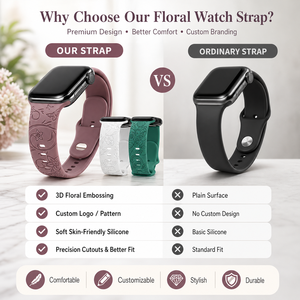 สายนาฬิกาซิลิโคนนุ่มสำหรับ Apple Watch 10  แบบกันน้ำ  พร้อมลายสลัก สำหรับสาย Apple Watch - Product Image 6