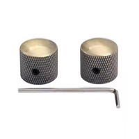 Boutons en métal de 6 mm pour guitare basse électrique, boutons de commande de volume et de tonalité avec clé, bronze/noir/rouge/or