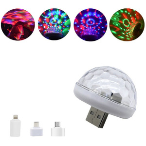 Mini Lampe Disco USB pour Voiture, Lumières LED Colorées, Veilleuse LED USB, Boule de Cristal Autonome, Lampe de Scène à Alimentation Électrique - Product Image 6