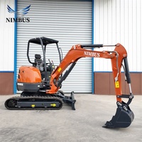 Excavatrice sur chenilles de 4 tonnes homologuée NIMBUS CE EPA EuroV ISO, à double vitesse, avec moteur dissimulé, pour utilisation agricole