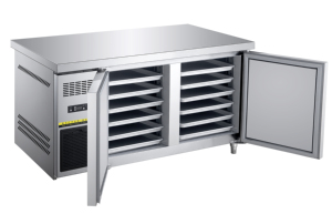 Nuelead NE-971 Nevera Congeladora Bajo Encimera con Puertas Dobles Antivaho, Pantalla Digital, Mesa de Preparación, Ruedas, 290L - Product Image 4