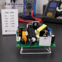 Adaptateur d'alimentation universel à cadre ouvert CB Approvals 27W 36W SMPS 9V 12V 15V 24V 1.5A 2.4A 3A pour carte de circuit imprimé
