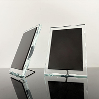 Plaque de certificat en cristal noir de nouvelle conception avec support en métal argenté