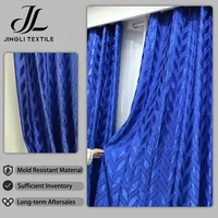 Rideau à œillets en jacquard teint en fil 100% polyester, motif géométrique abstrait, fonction occultante, écologique pour hôtel