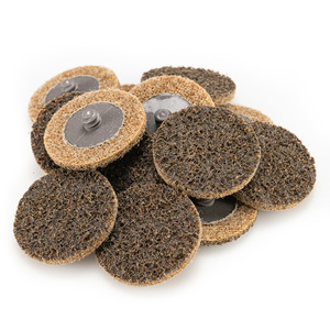 Discos Abrasivos de Condicionamento de Superfície Roll Lock de <span class=keywords><strong>3</strong></span> Polegadas Tipo R com Troca Rápida, Óxido de Alumínio para Lixamento e Desbaste de Aço Inoxidável OEM - Product Image 1
