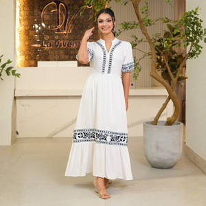 Elegante y Duradero Vestido Casual de Rayón Twill de 50 Pulgadas de Largo para Mujer - Product Image 2