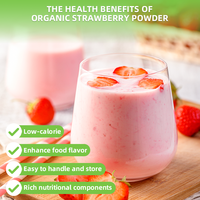 Poudre de fraise certifiée biologique EU&NOP, saveur de boisson, poudre de jus de fraise instantanée, poudre de fraise