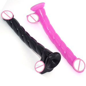 LUUK 12 pollici conch forma di pene di plastica sottile lunga spirale dildo per il maschio dildo anale - Product Image 2