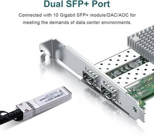 Hot Sale 10Gb Dual SFP+ NIC PCI-E Network Card With BCM57810S X 8 PCI <b>LAN</b> <b>Adapter</b> Broadcom BCM57810 10GB Network Card - Product Image 4