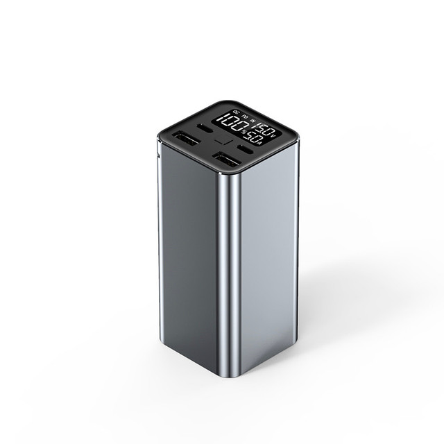 New Style 65W PD Fast Charging Li-Polymer Battery Power Bank 20000mAh with Micro USB and Type-C Ports for Laptop GaN Tech