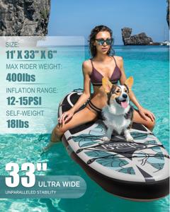 Tabla de Paddle Surf OEM de Fábrica con Envío Directo, Tabla <span class=keywords><strong>SUP</strong></span> Ultra Ancha de 33'' para Todo Terreno, Tabla de Paddle Surf Inflable con Accesorios - Product Image 2