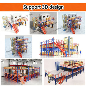 Estanterías Metálicas de Almacenamiento para Entrepiso OEM, Sistema de Almacenamiento de Múltiples Niveles con Escaleras para Entrepiso - Product Image 6