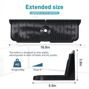 แผ่นรองซิลิโคนสำหรับอ่างล้างจาน ป้องกันน้ำกระเด็นจากก๊อกน้ำ กล่องเก็บของ ที่วางบนเคาน์เตอร์ พื้นผิวด้านอเนกประสงค์ - Product Image 2