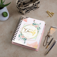 Cahier d'exercice à la ligne française personnalisable tailles A5/A6/A4 couverture en papier cuir imprimé style spirale avec Logo personnalisé-cadeau étudiant