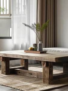 Журнальный столик для небольшой квартиры в винтажном стиле, французский кантри, для отеля/гостевого дома, татами, японский стиль, средневековый, из массива дерева, для дома - Product Image 3