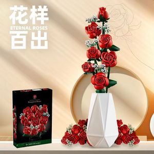 Flores Eternas, Rompecabezas de Ensamblaje de Ramo de Rosas Compatible, Bloques de Construcción, Regalo para el Día de San Valentín o Festividades para Niñas - Product Image 2