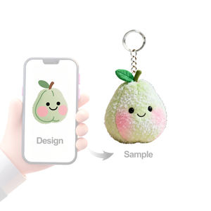 حقيبة أرنب صغيرة مقلدة لفرو المنك محشوة بقطن البولي بروبيلين عالية القيمة لا تسقط الشعر لتخفيف التوتر سلسلة مفاتيح سيارة لطيفة - Product Image 3