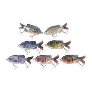 Single Joint <span class=keywords><strong>Bluegill</strong></span> Swimbait Fiber Tail Realista Acción de deslizamiento realista Cuerpo transparente <span class=keywords><strong>Bluegill</strong></span> Glide Bait para River Lake - Product Image 2