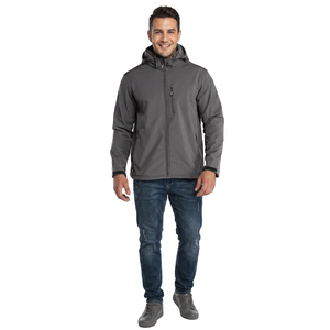 Veste Softshell pour homme, coupe-vent, à capuche, polaire, imperméable, pour sports d'hiver en plein air, veste Softshell à capuche pour homme - Product Image 1