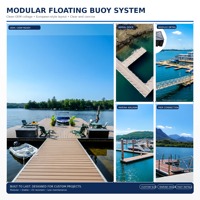 Système de pont flottant durable en WPC pour quais, pontons et jet-boats, avec flotteurs articulés pour étangs et marinas