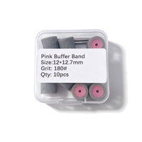 10 pièces de bandes de ponçage éponge pour ponceuse à ongles 120 #   180 #   Bandes de polissage à grain 240 pour lissage et polissage avec mandrin