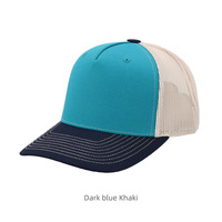 Casquette de Baseball en Maille Bicolore pour Chauffeur de Camion, 5 Pièces, avec Logo Brodé en 3D Personnalisé, Haute Qualité, Vente en Gros