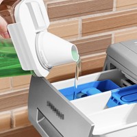Boîtes de rangement multifonctionnelles hermétiques et anti-humidité pour lessive en poudre, avec bouteilles distributrices en PET haute transparence pour la maison