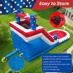 Vente en gros usine : Toboggan aquatique gonflable commercial et château aquatique <span class=keywords><strong>avec</strong></span> grande <span class=keywords><strong>piscine</strong></span>, utilisable en version humide et sèche, pour <span class=keywords><strong>location</strong></span> lors de fêtes d'anniversaire en extérieur - Product Image 2