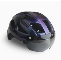 Casque de vélo OEM ODM avec coque PC moulée en interne, corps en EPS, 255g, 21 aérations, avec lentille magnétique pour adultes
