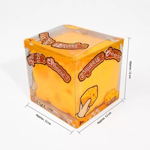 Jouet Squishy en forme de bloc de fromage, en TPR, rempli de farine, à rebond lent, anti-stress, jouet de décompression, unisexe, 14 ans et plus, vente en gros - Product Image 3