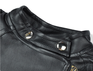 Offres Spéciales filles Pu <span class=keywords><strong>Veste</strong></span> en faux <span class=keywords><strong>cuir</strong></span> noir <span class=keywords><strong>veste</strong></span> cool motif petites filles de mode manteau - Product Image 4