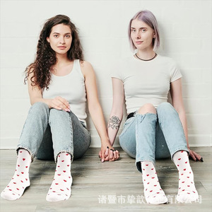 Chaussettes longues décontractées en coton tricoté avec logo personnalisé ODM, motif lettres, antidérapantes, absorbant la transpiration, anti-odeur, tendance <span class=keywords><strong>jeunesse</strong></span> - Product Image 3