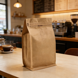 Bolsa de Papel Kraft con Fondo Plano YSH de 25g para Granos de Café, Tamaños de 1kg, Bolsas con Válvula y Cierre para Envasar Leche, Alimentos para Mascotas y Gelatina - Product Image 4