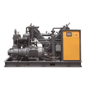 Compressor de ar de alta pressão industrial de 40 bar, sem óleo, parafuso de reforço refrigerado a água, parafuso
