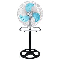 Ventilateur industriel électrique à trois pales en plastique de 18 pouces, trois-en-un, réglable en hauteur et oscillant, pour hôtel