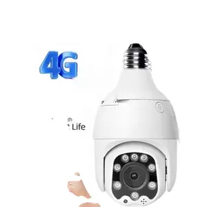 E27 Light Bulb Camera Audio Tuya CCTV Video Surveillance 4X Digital Zoom Night Full Color Security 3MP 5MP PTZ 4G IP Camera
