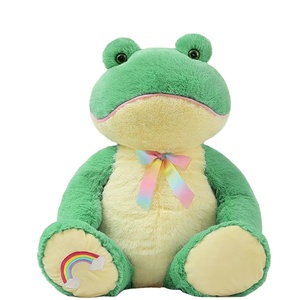 ของเล่นกบยัดไส้สัตว์ขนาดใหญ่27นิ้วขนกบตัวใหญ่นุ่มน่ากอดพร้อมโบว์ผูกสำหรับเด็กผู้ชายเด็กผู้หญิง - Product Image 1