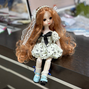 Blythe Doll Outfit 30cm White Lolita Dress With <b>Veil</b> And Bow For OB22 OB24 - Product Image 2