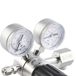 Régulateur de gaz, d'air, d'oxygène et d'hélium basse et haute pression HCV01 avec manomètre et vanne de réduction de pression - Product Image 1