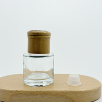 Bouteille vide rechargeable pour diffuseur à bâtonnets 50 ml en verre épais, aromathérapie, bouteille diffuseur à bâtonnets 100 ml avec bouchon en bois à vis
